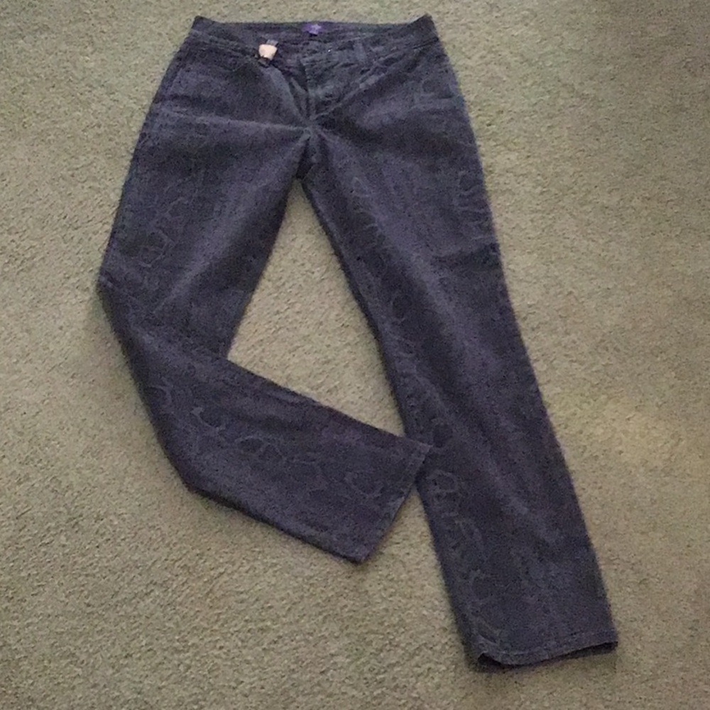 NYDJ skinny dark snake print